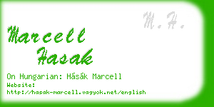 marcell hasak business card
